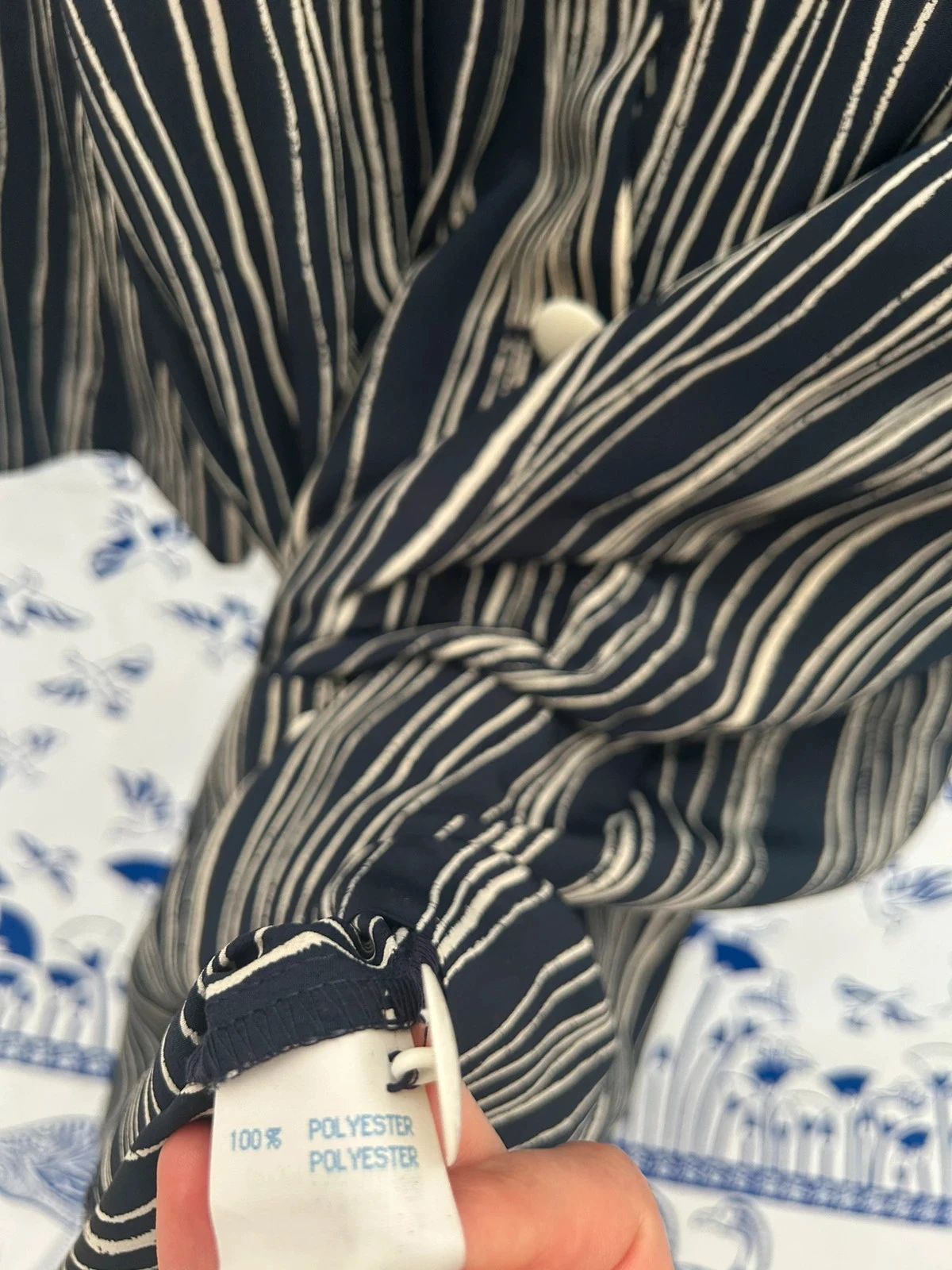 Conjunto 44/2XL Gérard Pasquier feminino em bom estado azul e branco – photo 4